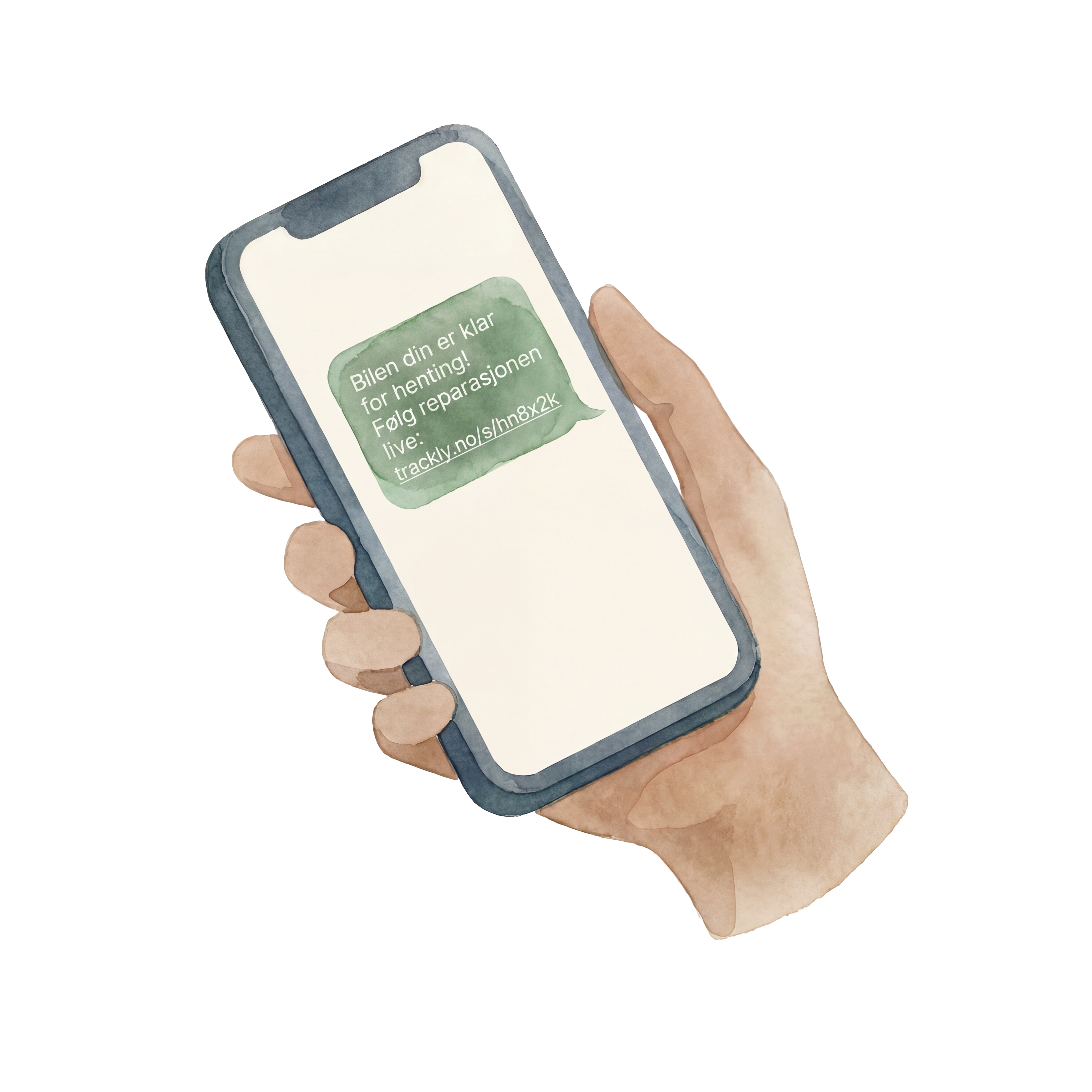 Kunde mottar SMS-varsling på telefon